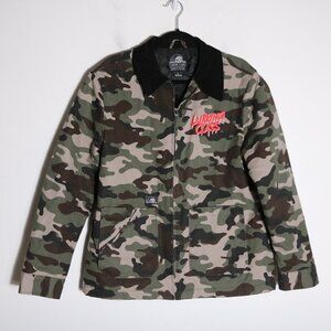 Lurking Class by Sketchy Tank Camo Jacket Womens Large Canvas Corduroy